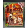 2Kids Toys 3D skladačka Zarážka na knihy Miniatúra domčeka Dinosaurie múzeum