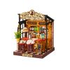 RoboTime 3D drevená skladačka Miniatúra domčeka Tipsy Cat Bar