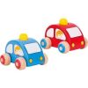 Goki Drevené autíčko so žltou húkačkou 1 kus
