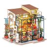RoboTime 3D drevená skladačka Miniatúra domčeku Kvetinárstvo