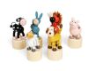 Bigjigs Toys Drevené mačkacie zvieratká 1 ks