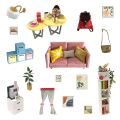 2Kids Toys miniatúra domčeka Obývacia izba Slnečný lúč