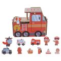 2Kids Toys Drevená stanica Hasiči 2 v 1