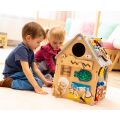 2Kids Toys Activity board Domček šedý - poškodený obal
