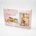 2Kids Toys 3D skladačka Zarážka na knihy Miniatúra domčeka Ružový mezonet - poškodený obal