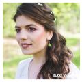 Živé šperky - Náušnice Slza černé s lišejníkem