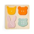 Bigjigs Toys Vlkádacie puzzle počítanie Zvieratká