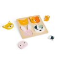 Bigjigs Toys Vlkádacie puzzle počítanie Zvieratká