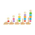 Bigjigs Toys Nasadzovanie Dúhová rodina