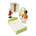 Bigjigs Toys Drevený nábytok do domčeka pre bábiky Spálňa
