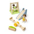 Bigjigs Toys Drevený nábytok do domčeka pre bábiky Vonkajšie ihrisko