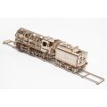 Ugears 3D drevené mechanické puzzle Parná lokomotíva 4-6-0 s tendrom