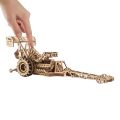 Ugears 3D drevené mechanické puzzle Závodné auto (dragster)