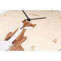 BeWooden Drevené hodiny Fox Clock