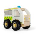 Bigjigs Toys Drevená mini sanitka