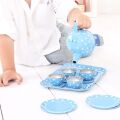 Bigjigs Toys Modrá bodkovaná čajová sada