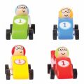 Bigjigs Toys Farebné drevené závodné auto 1 ks