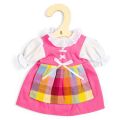 Bigjigs Toys Ružové šaty so zásterkou pre bábiku 28 cm