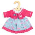 Bigjigs Toys Šaty s plameniakmi a ružovým svetrom pre bábiku 34 cm