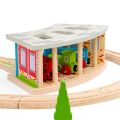 Bigjigs Rail Trojité depo s bránou - poškodený obal