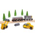 Bigjigs Rail Dlhý vagónik s uhlím + 2 koľaje - II. trieda