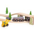 Bigjigs Rail Dlhý vagónik s uhlím + 2 koľaje - II. trieda