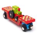 Bigjigs Rail Vagón s traktorom + 2 koľaje