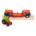 Bigjigs Rail Vagón s traktorom + 2 koľaje