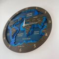 BusyKids Nástenné hodiny Mapa sveta tmavé