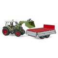 Bruder Traktor Fendt Vario 211 s čelným nakladačom a sklápacím prívesom