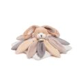 Doudou Darčeková sada - plyšový muchláčik králiček hnedý 28 cm