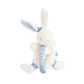 Doudou Darčeková sada - Hračka s úchytom na cumlík králiček 15 cm modrý