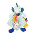 Doudou Darčeková sada - Hračka s úchytom na cumlík dinosaurus zelený 23 cm