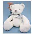 Doudou Plyšový medvedík biely 25 cm