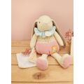Doudou Darčeková sada ružová Zajačik Ciboulette s dečkou 28 cm