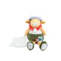 Doudou Darčeková sada Plyšová kravička Aneth s dečkou zelená 28 cm
