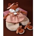 Doudou Darčeková sada Plyšový muchláčik líška Mina 29 cm