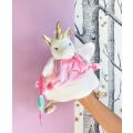 Doudou Plyšová maňuška jednorožec 25 cm