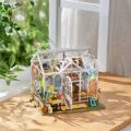 RoboTime 3D drevená skladačka Miniatúra domčeka Vysnívaný záhradný dom - poškodený obal