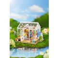 RoboTime 3D drevená skladačka Miniatúra domčeka Vysnívaný záhradný dom - poškodený obal