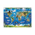 Dino Puzzle Mapa zvierat 100 XL dielikov