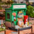 RoboTime 3D drevená skladačka Miniatúra domčeka Pošta