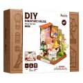 RoboTime 3D drevená skladačka Miniatúra domčeka Záhradný čajový kútik