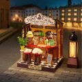 RoboTime 3D drevená skladačka Miniatúra domčeka Tipsy Cat Bar