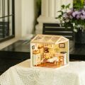 RoboTime 3D drevená skladačka Miniatúra domčeka Útulná jedáleň