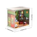 RoboTime 3D drevená skladačka Miniatúra domčeka mini Kníhkupectvo