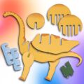EscapeWelt 3D drevené puzzle Brontosaurus