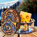 EscapeWelt Drevený hlavolam Art Secret Maze Box