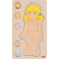 Goki Drevené puzzle Ľudské telo - dievča