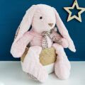 Doudou Histoire d´Ours Plyšový kamarát ružový zajačik 50 cm